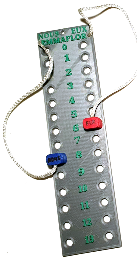 Compteur De Points Pétanque En Bois Tsme - De 0 à 13 Points - Neuf